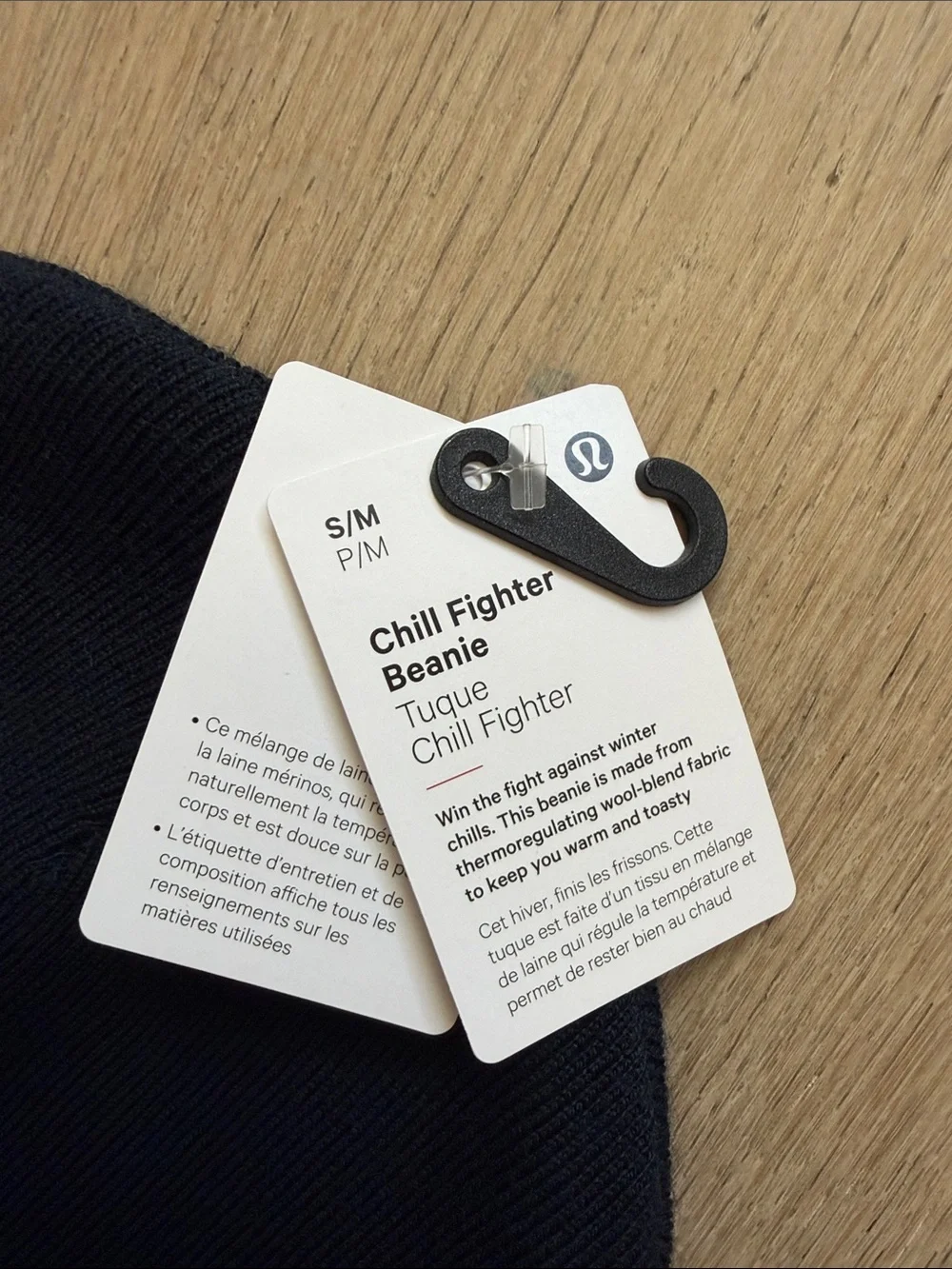 NWT chill fighter beanie true navy/smoked spruce size s/m lululemon